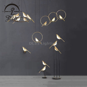 Настольная лампа Birds Family, Торшер, Настенный светильник, Люстра, Освещение для птиц в стиле ар-деко